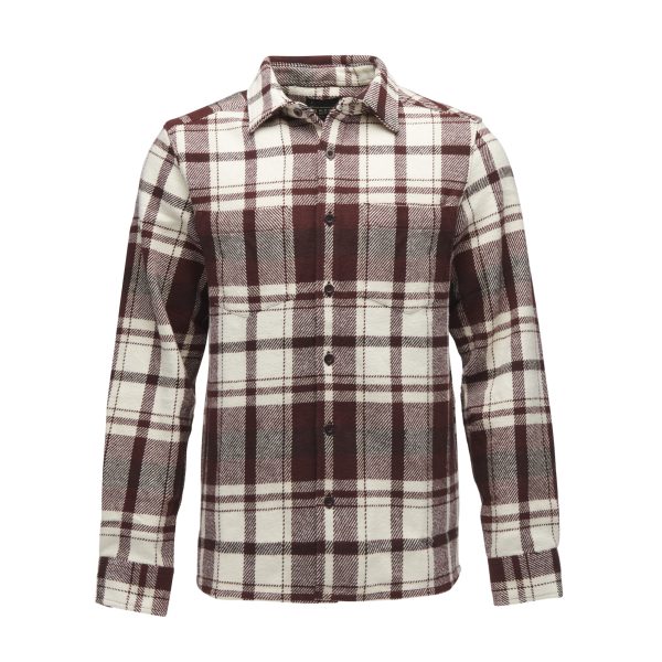 Burgundy-Off White Plaid